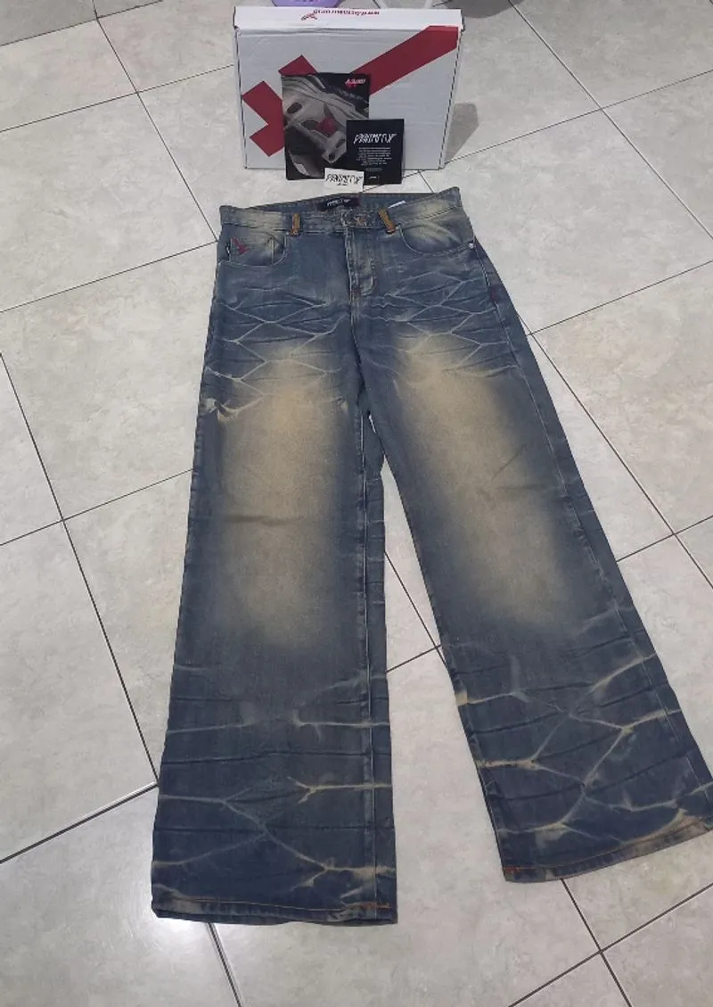 H2- Baggy Jeans-Cream Blue. (DenimitUp)  photo 1