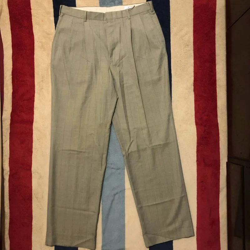 Vintage Maestro Pinstripes Baggy-Fit Pleated Trousers photo 1