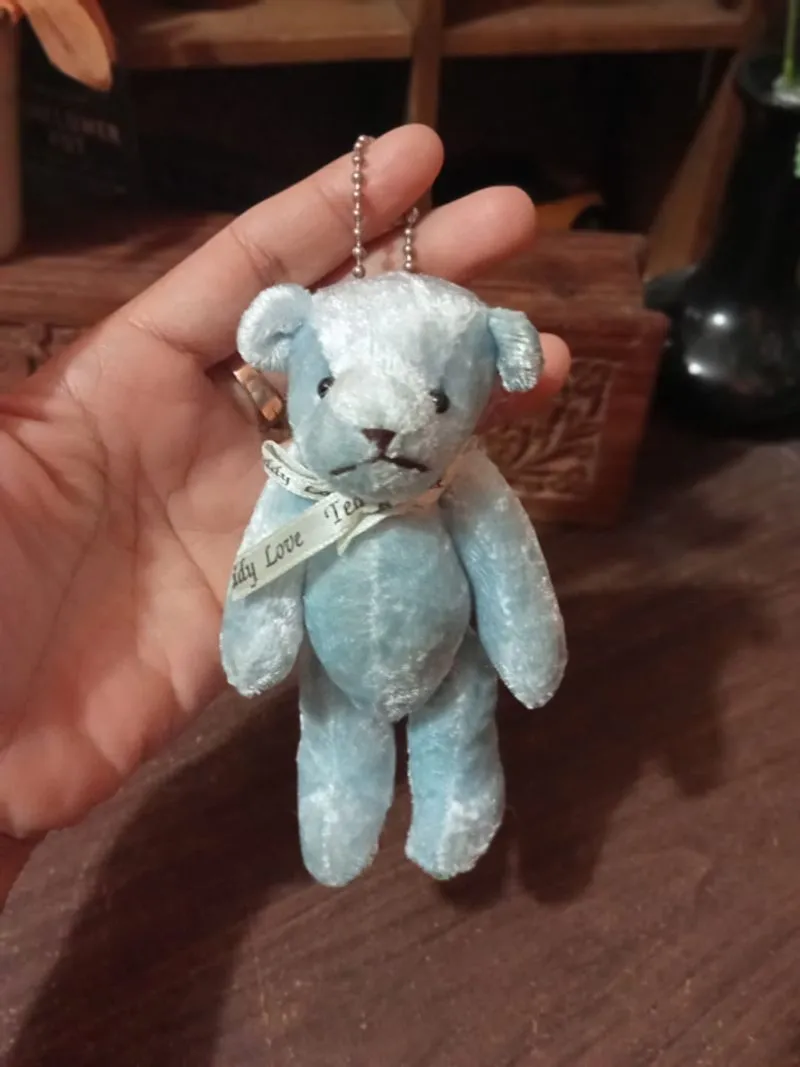 Vintage Doll Blue Teddy Love keychain photo 1