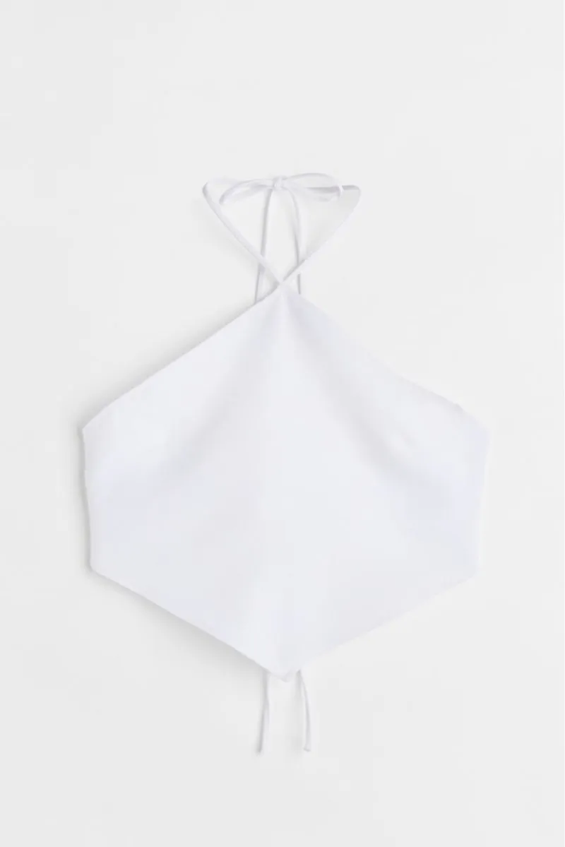 ‼️H&M NEW WITH TAG‼️ Lacey Halter Neck Summer Cropped Top   photo 1