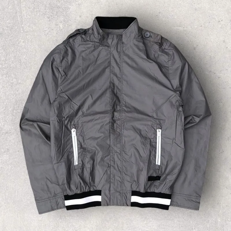 Ben Sherman Biker Casual Bomber jacket Pria gray Preloved