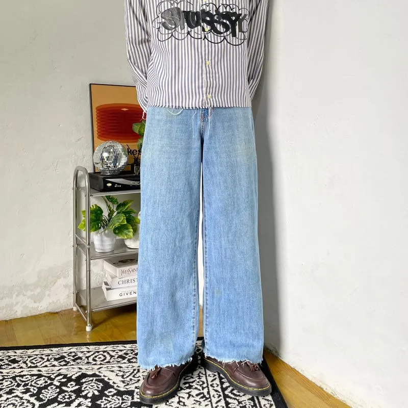 Blue jeans baggy made in Korea loose fit photo 1
