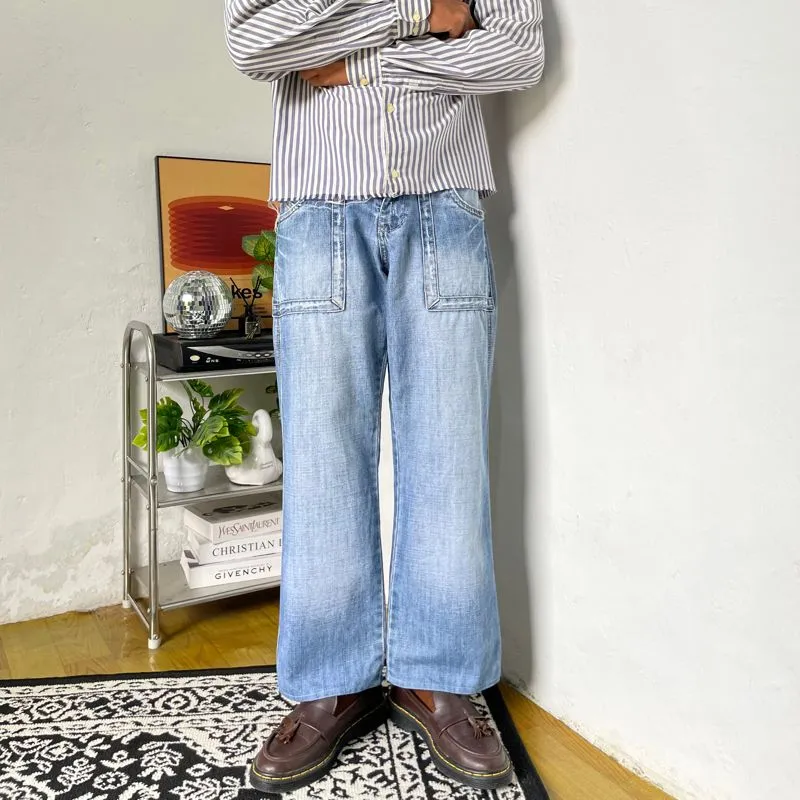 1463 denim blue washed jeans loose fit photo 1