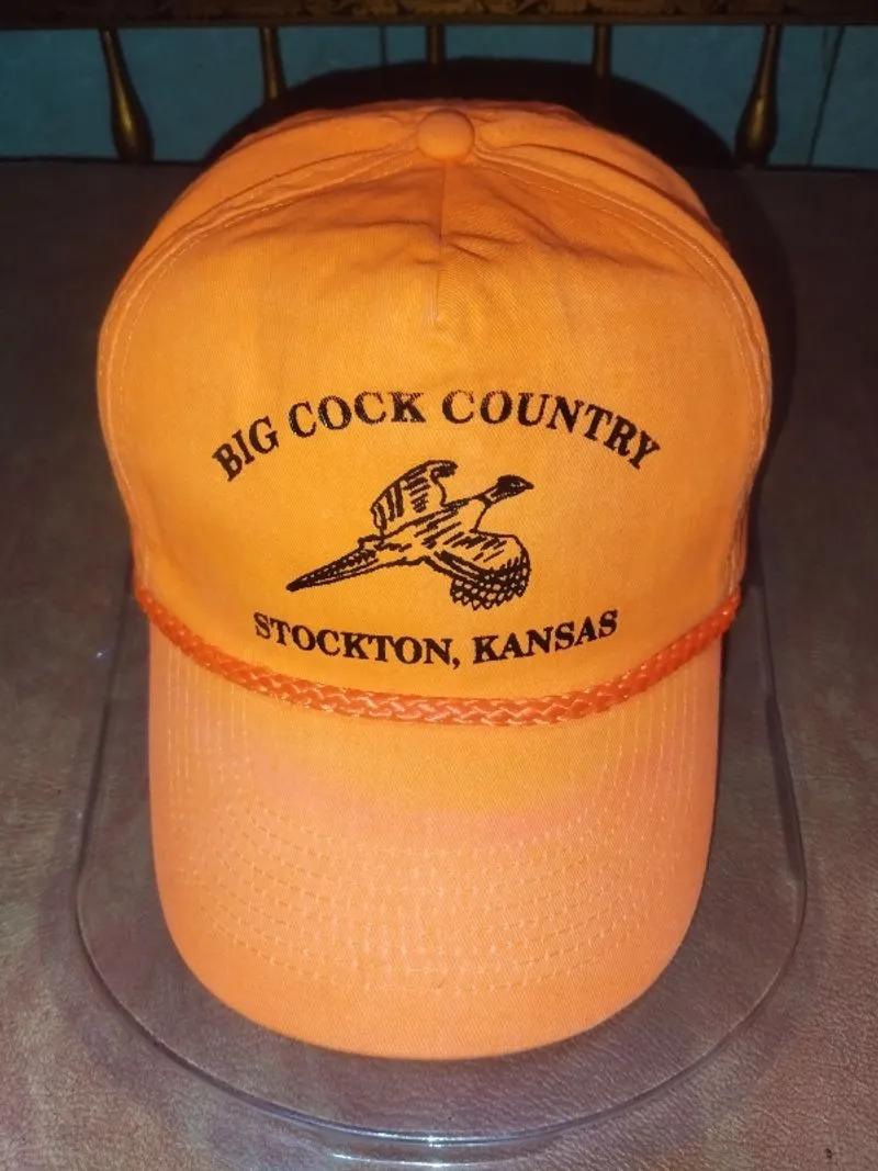 VINTAGE Rope Hat Big Cock Country Orange Outdoor Cap photo 1
