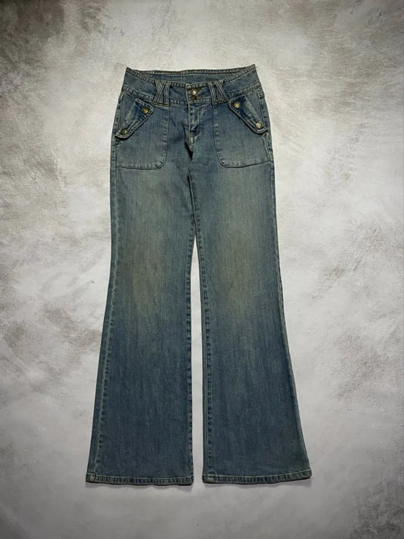 ݁ᛪ༙ Wave list flared pants ݁ᛪ༙ photo 1