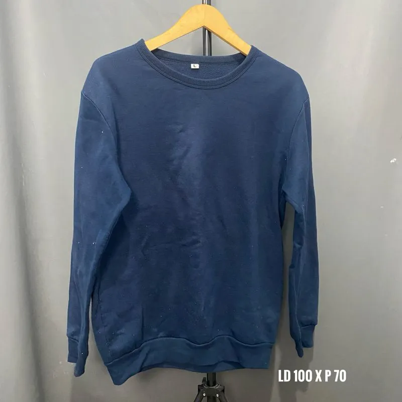 crewneck cn sweater biru dongker navy oversize polos photo 1