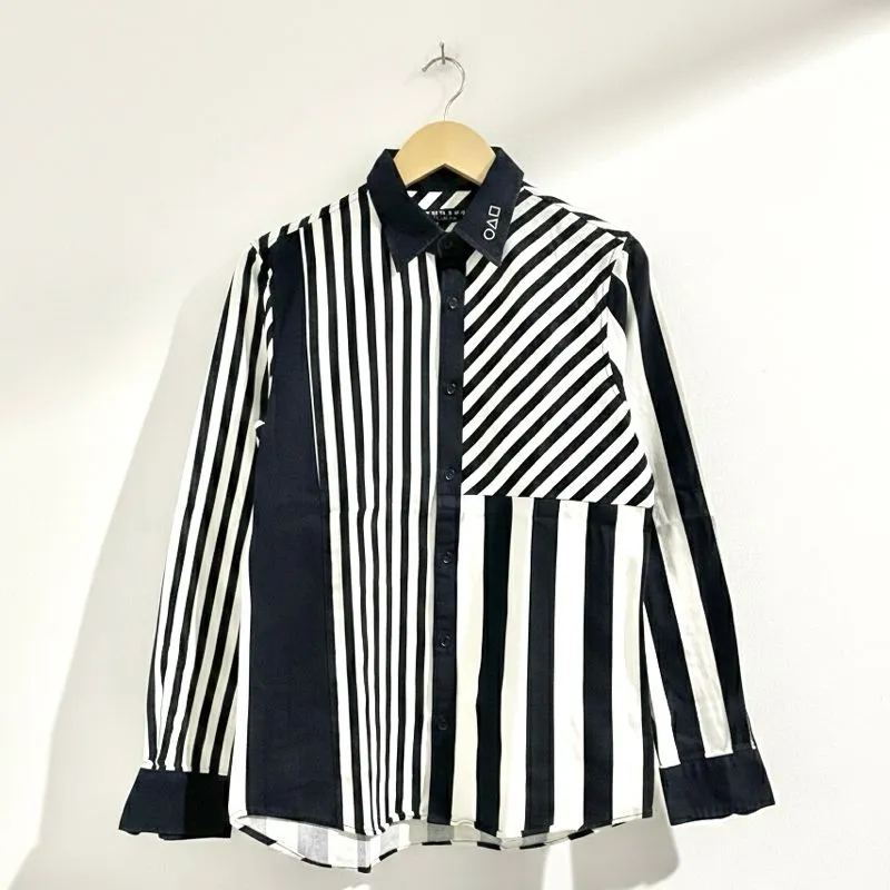 Kemeja Casual TravasTokyo Japan B/W Slim fit L/S photo 1