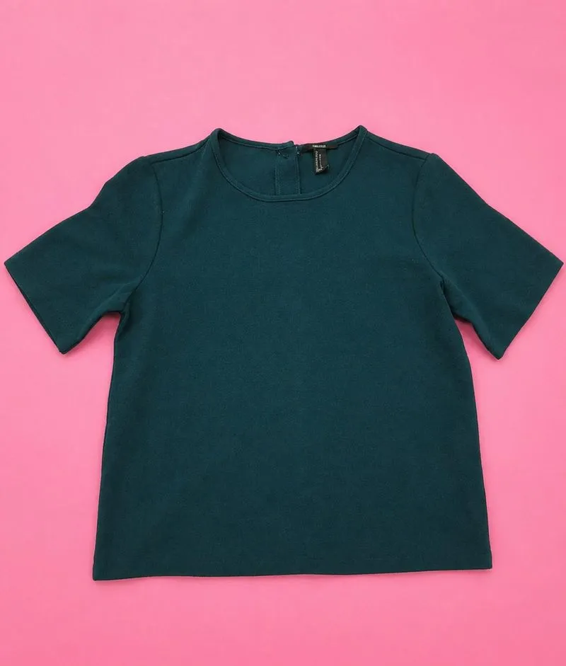 Forever21 Dark Green Short Sleeved Top photo 1