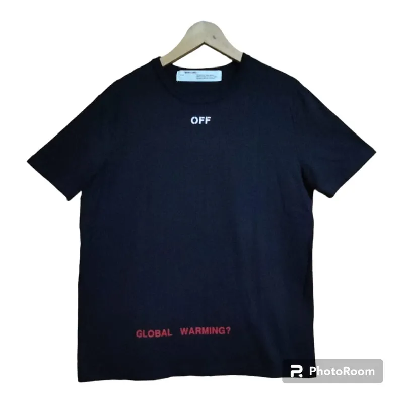 Off-White Luxury Casual T-shirt Pria black
