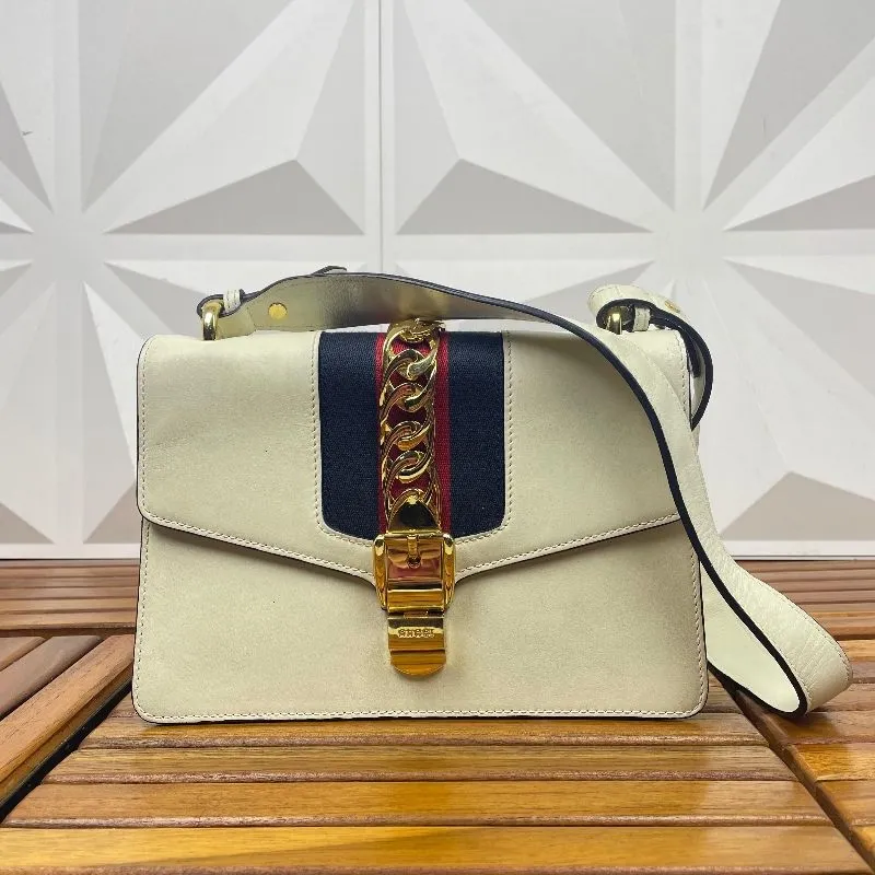 Gucci Sylvie Leather White Shoulder bag photo 1