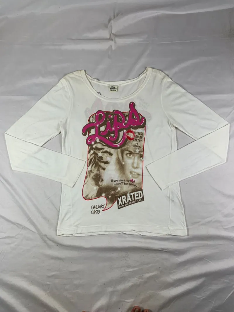 RnA White Girl Graphic Longsleeve Tee (M) photo 1