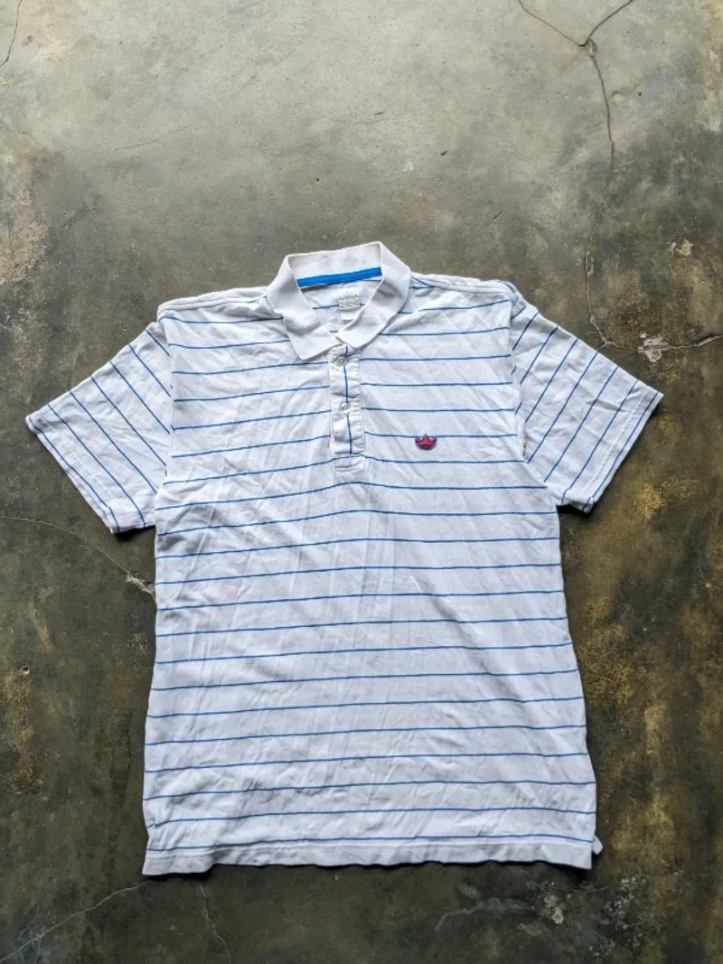 Adidas polo shirt stripe small logo photo 1