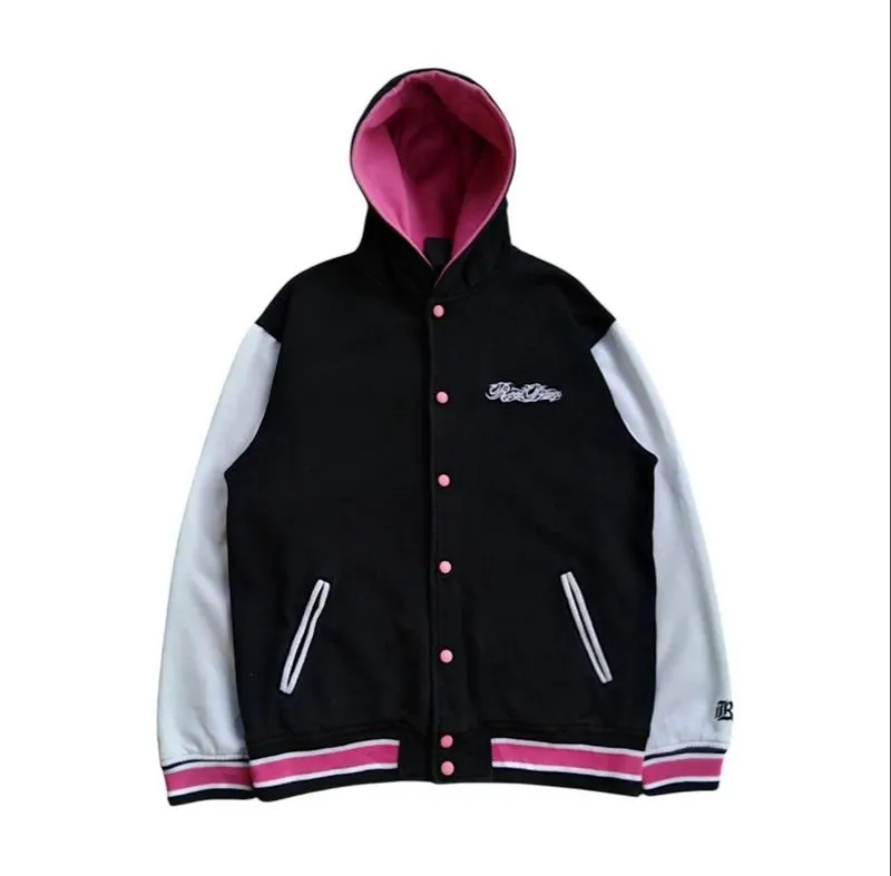Vtg Y2k Road Dawgs Embroiderred Snap Button Hoodie photo 1