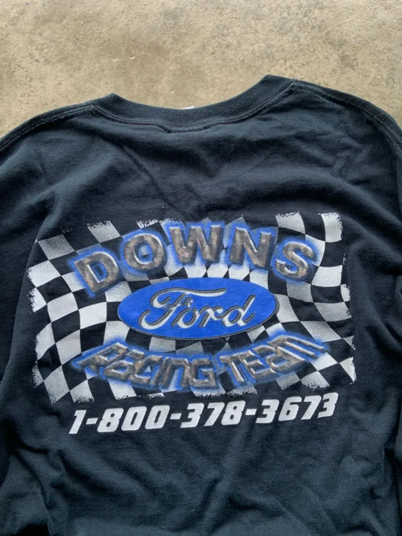 Vintage Ford “Downs Racing Team” Pocket Tshirt photo 1