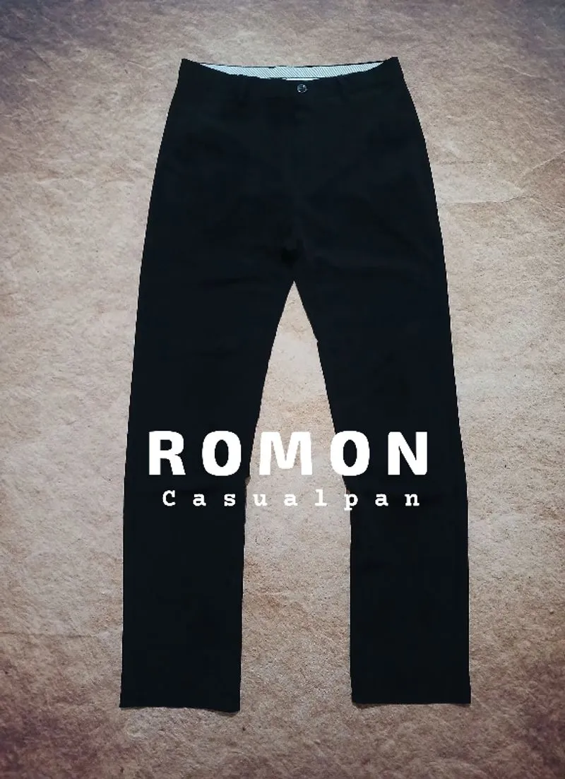 Celana kerja pria hitam slimfit second thrift photo 1