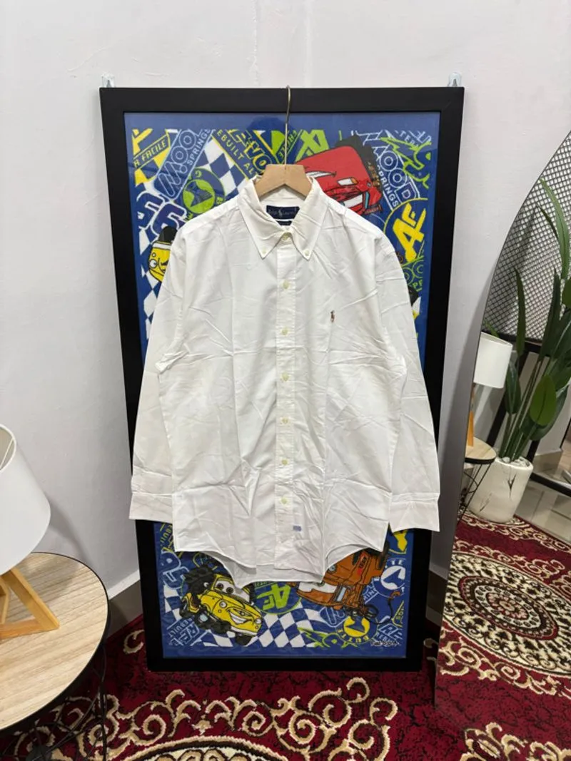 kemeja putih polo ralph lauren pria rare item photo 1