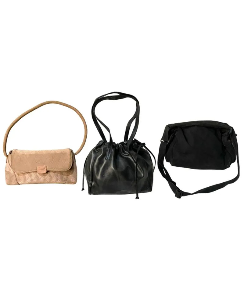 [BUNDLING 3 BAG] black vintage bag, messenger bag, pink sb photo 1