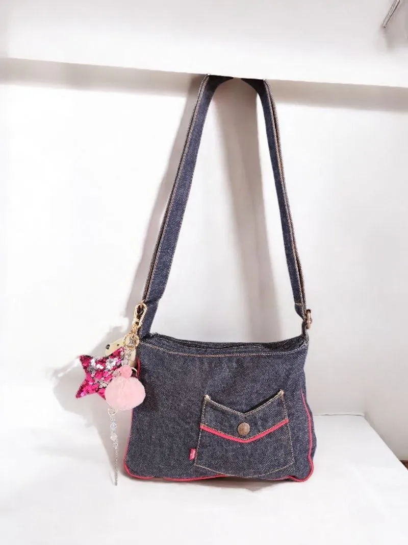 Authentic VINTAGE LEVI'S Denim Red Tab Crossbody Bag photo 1