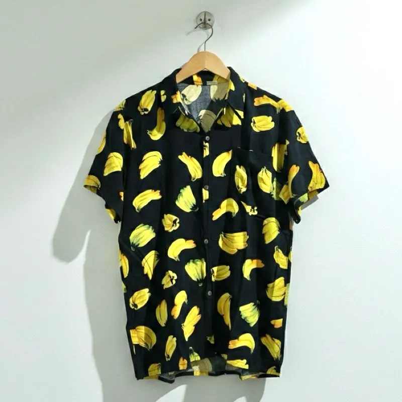 Kemeja Vintage Printed Motifs Rayon Pocket photo 1
