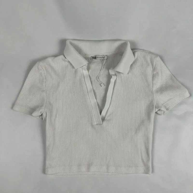 croptop zara top tennis photo 1