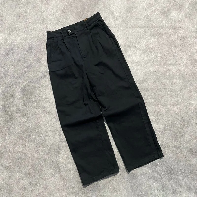 baggy wide fit with side pintuck pants by noun  photo 1