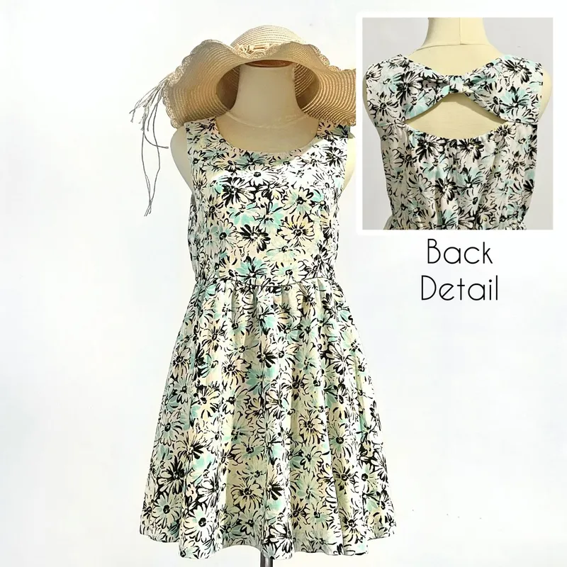 Casual Summer dress Wanita white blue photo 1