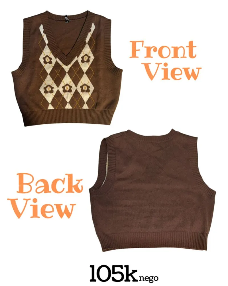 Brown sweater vest, dark academia! photo 1