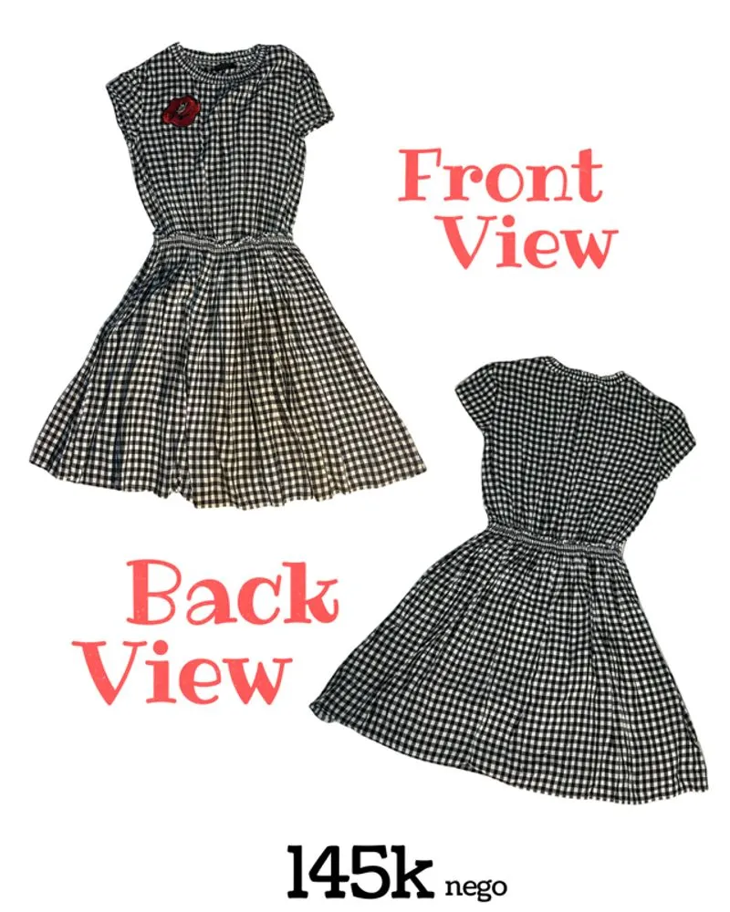 Black and white square pattern dress, fancy!  photo 1