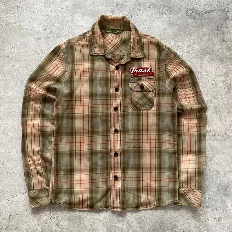 Jeep Vintage Casual Casual shirt Pria tan photo 1