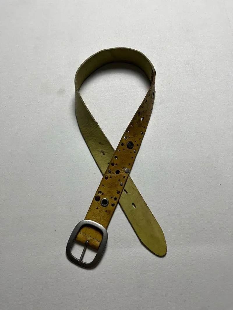 Vintage studed leather belt photo 1