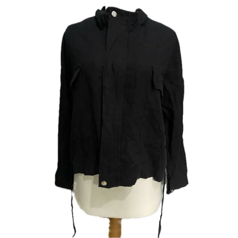 jacket black zip strap photo 1