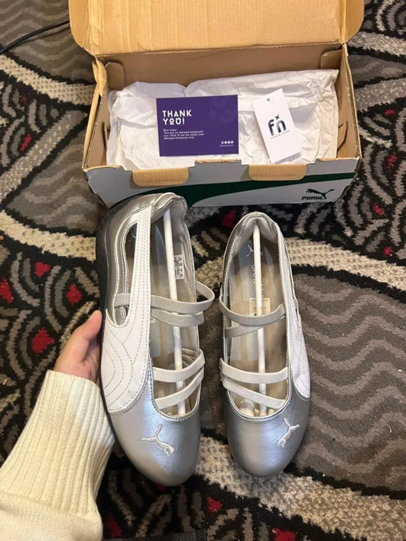 puma speedcat ballet silver metalic photo 1