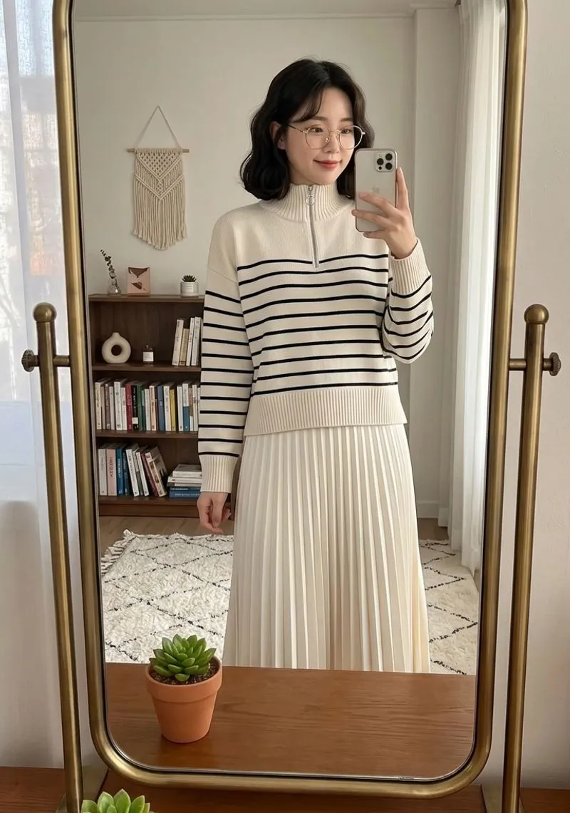 Zara Sweater Half Zipper Wanita photo 1