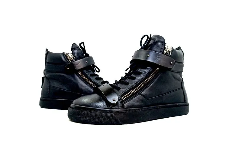 Giuseppe Zanotti Black-Out Matte Leather London Sneakers photo 1