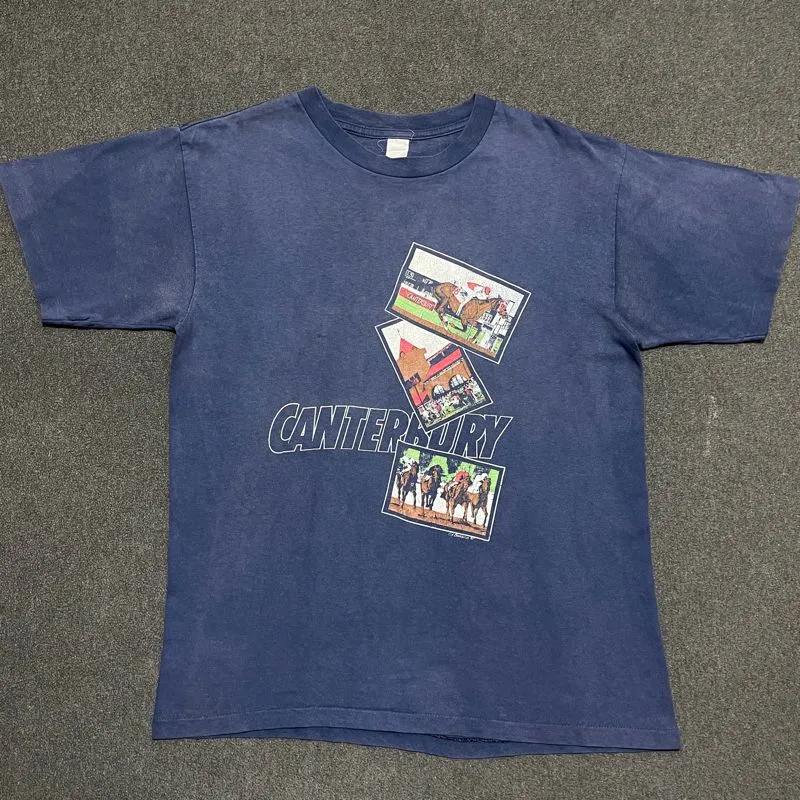 Kaos Early 90s CANTERBURY Horse Racing Competition - L photo 1