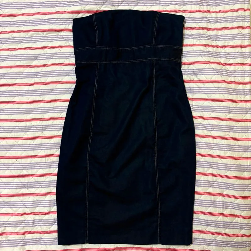 Zara Denim Tube Dress photo 1