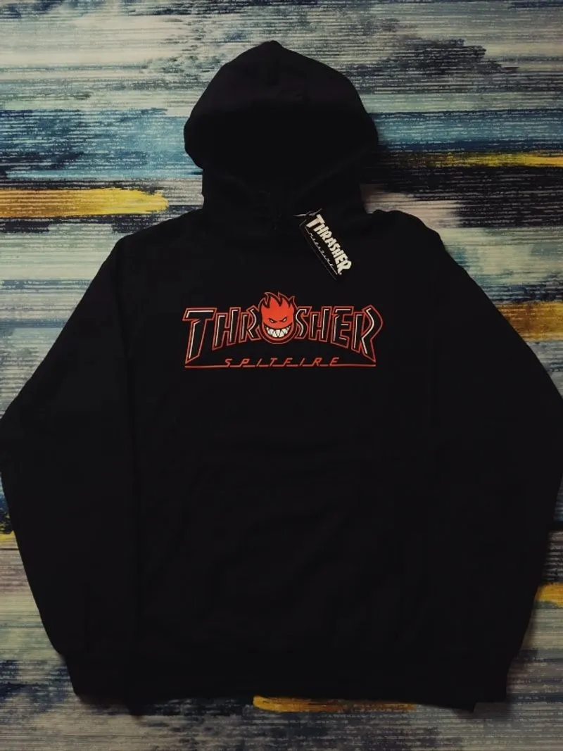 Thrasher x Spitfire Bighead Outline Hoddie BNWT photo 1