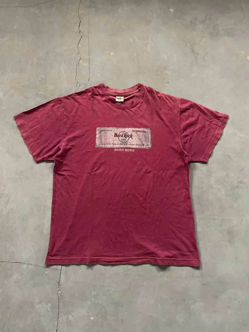 Vintage Y2k Hard Rock Hong Kong T-Shirts Dolar Icon photo 1