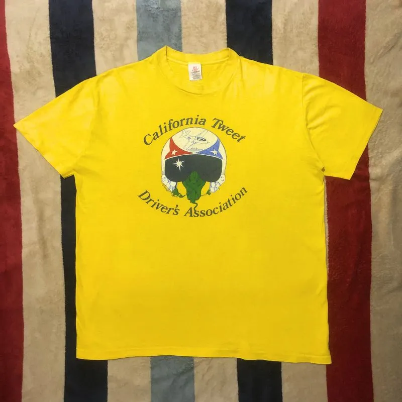 Vintage 1977 HI CRU STEDMAN California Tweet T-Shirt photo 1