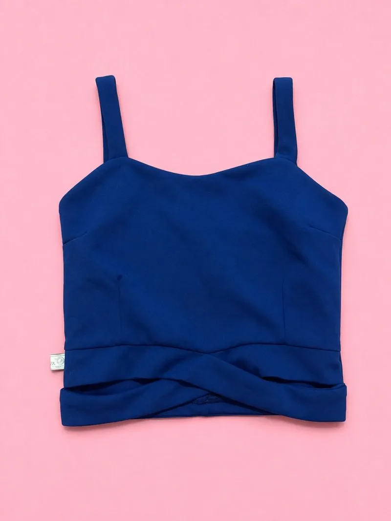 Crop Top Blue Cross Strappy photo 1