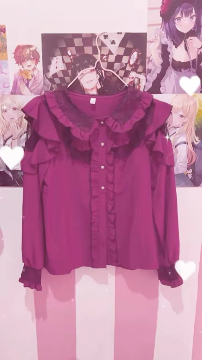 Jirai kei red blouse noemi photo 1