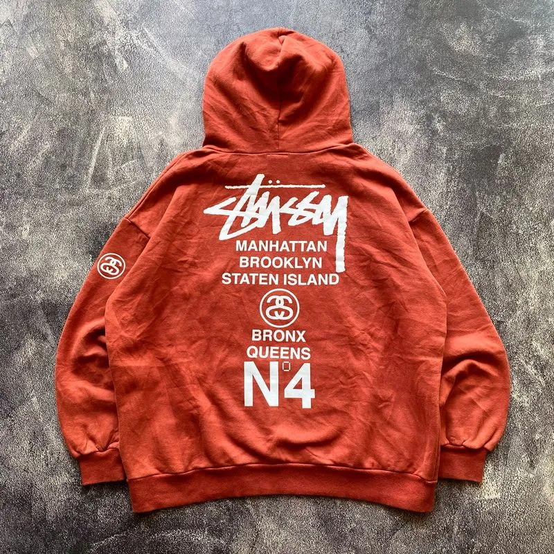 Casual Hoody Pria burgundy photo 1