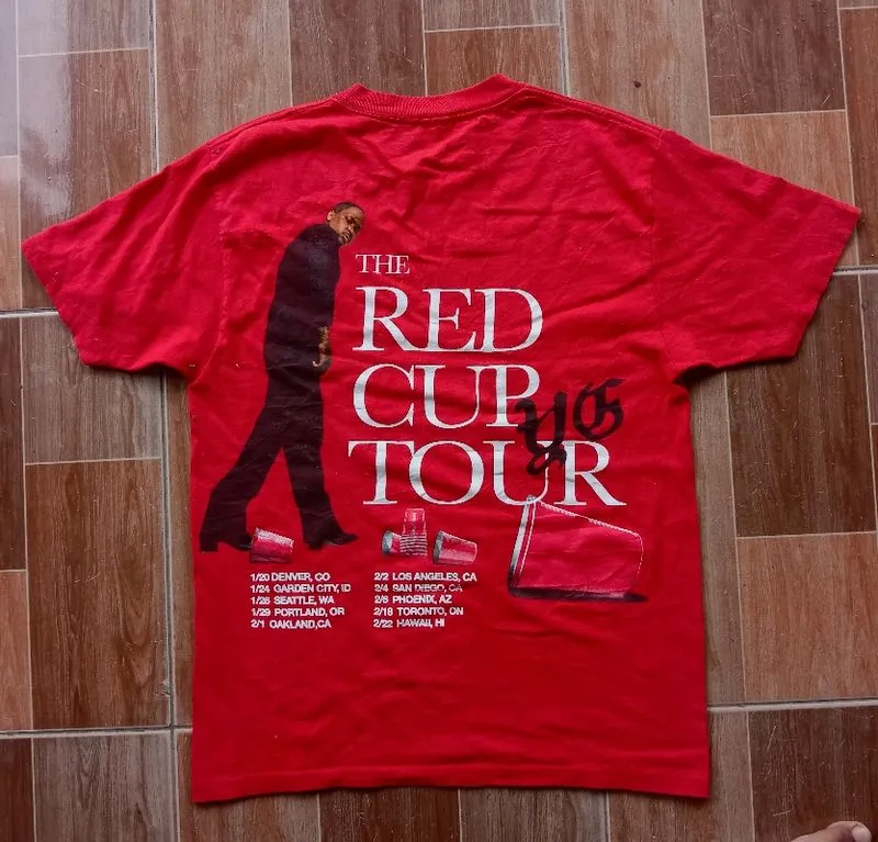 Rapper "YG" the Red Cup Tour 4Hunnid Tee photo 1