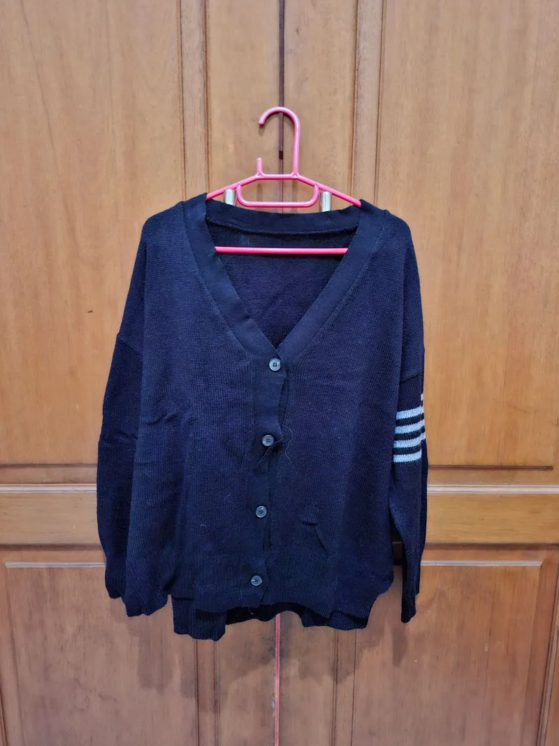 Casual Cardigan Wanita navy photo 1