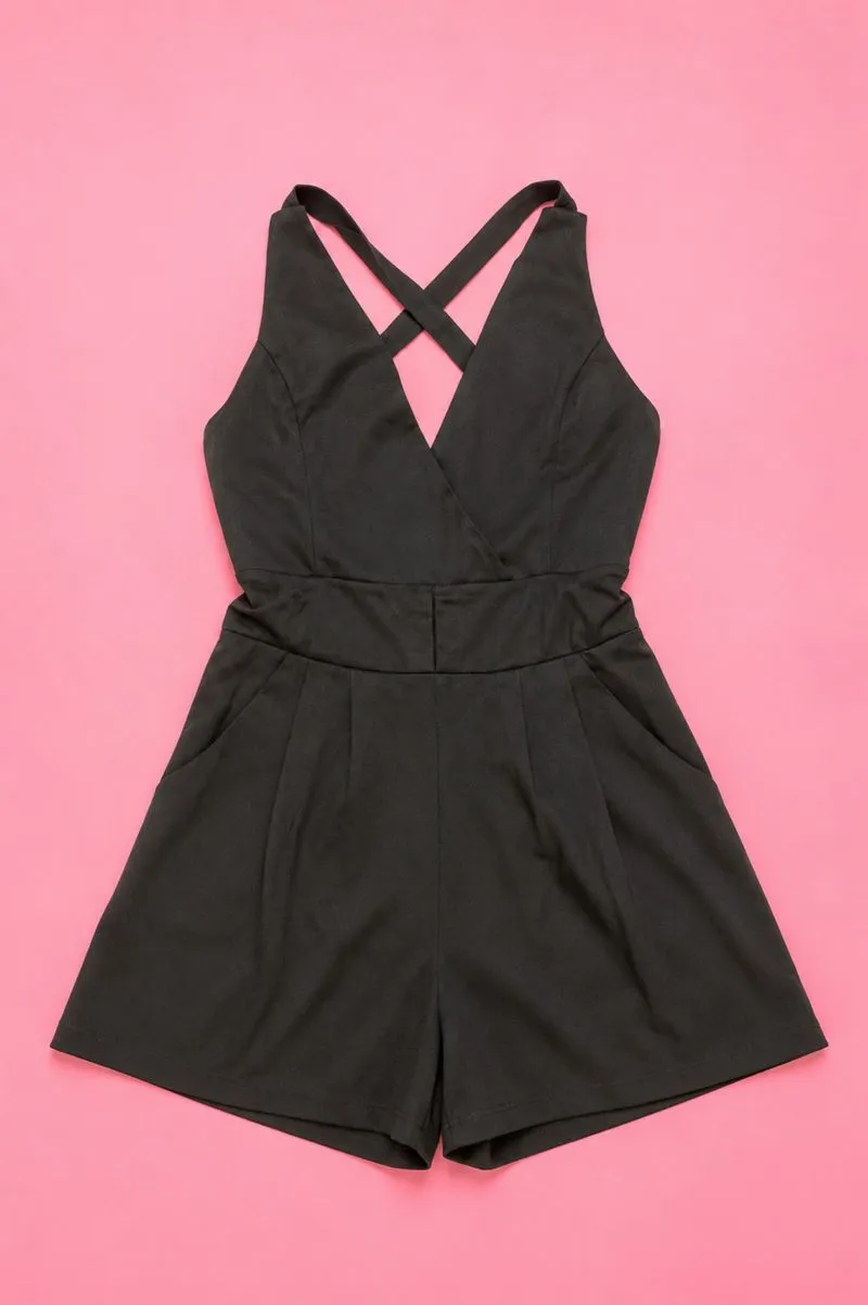 Jumpsuit Black Crisscross v Romper photo 1
