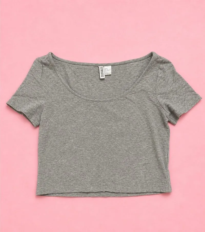 H&M Crop Top Grey photo 1