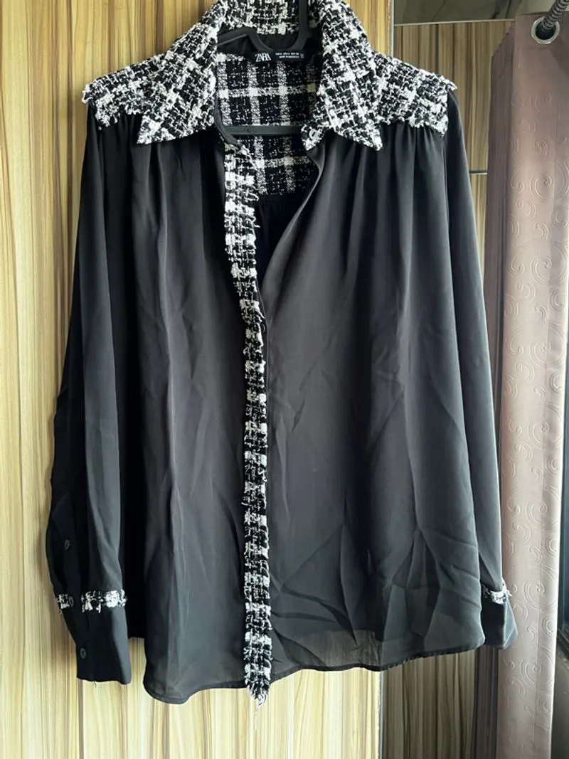 kemeja zara sheer photo 1