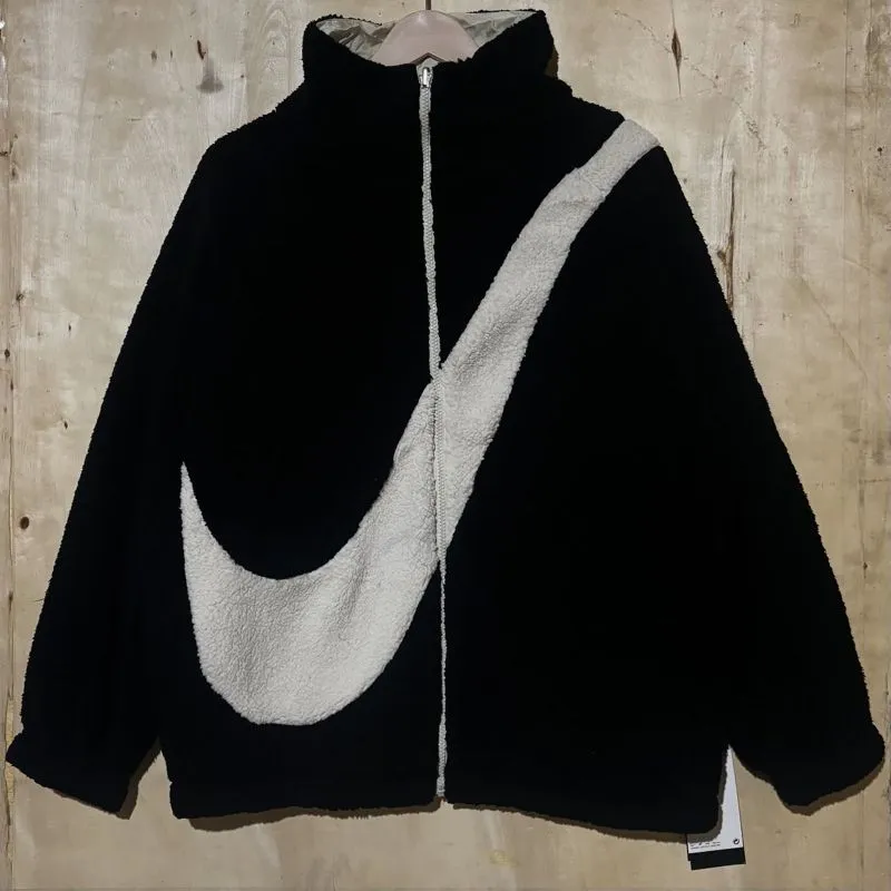 Nike big swoosh sherpa luar track top centang jaket nike photo 1