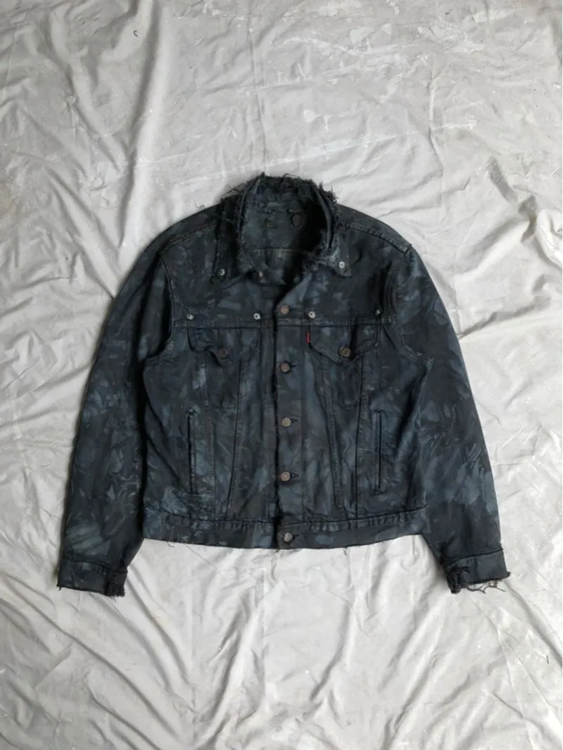 Levis Vintage 90’s Rework Double Dyed Distressed Trucker Jac photo 1