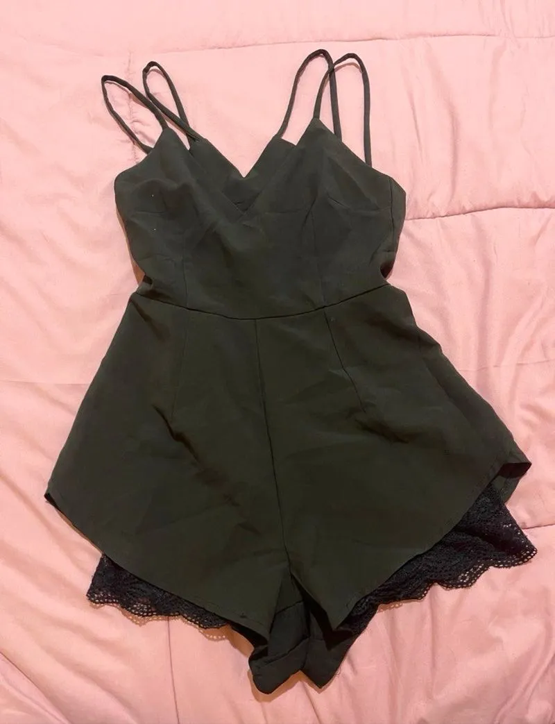 Jumpsuit Black Lace Romper photo 1